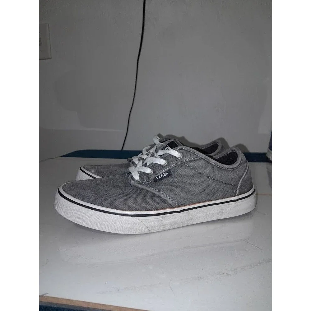 Vans Shoes Youth size 5.0 Atwood Sneakers Gray Canvas Lace Up Skateboard